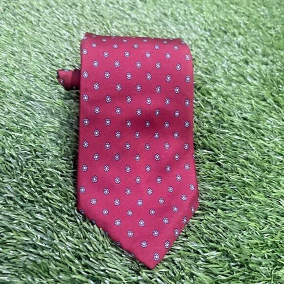 Liberty London Men's Vintage Silk Tie‎ Red Blue Flower Made in USA 3 X 58 - Picture 2 of 7